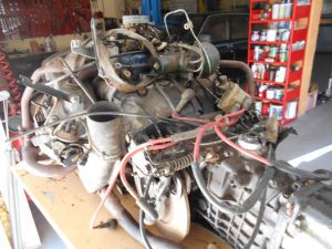 1. Engine and gearbox removed – rear view