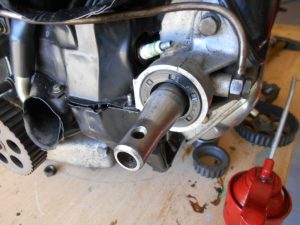 14. Camshaft front seal fitted.