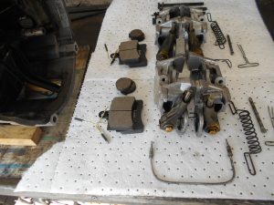 41. Preparation of the brake calipers.